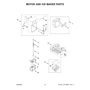 Part Location Diagram of W11760070 Whirlpool ICE-CONTNR