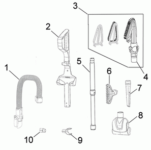 Part Location Diagram of 440008184 Hoover Tool Clip-Crevice