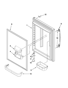 Refrigerator Door Parts Diagram and Parts List for MBR1957WES2  Maytag Refrigerator