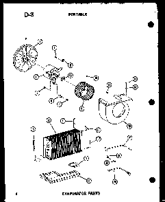 Evaporator Parts Diagram and Parts List for ES6P-2AMS P54972-27R Amana Air Conditioner