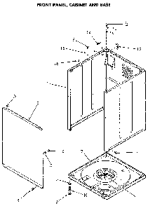 Cabinet And Base Diagram and Parts List for NA4821W33731  Speed Queen Washer
