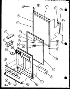 Refrigerator Door Diagram and Parts List for TZ22QW-P1114906WW  Amana Refrigerator