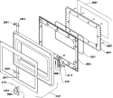 DOOR ASSY Diagram and Parts List for FS20EVP P1185903M Menumaster Microwave