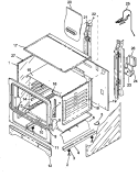 CABINET ASSY Diagram and Parts List for SBK24AA P1142779N W Amana Range