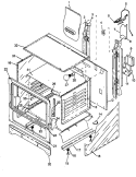 CABINET ASSY Diagram and Parts List for SBK26FX0 P1142786N W Amana Range