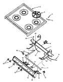 TOP BURNER ASSY Diagram and Parts List for SBK26FX0 P1142786N W Amana Range