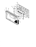 OVEN DOOR ASSY Diagram and Parts List for SBK26FX0 P1142786N W Amana Range