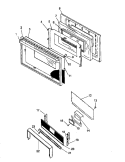 OVEN DOOR AND BACKGUARD ASSY Diagram and Parts List for SBK28FG0 P1142788N W Amana Range