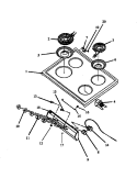 MAIN TOP ASSY Diagram and Parts List for SBE26AA5 P1142253N L Amana Range