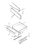 FIXED PANEL ASSY AND STORAGE DRAWER Diagram and Parts List for EBE26AA0 P1142474N W Amana Range