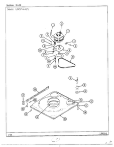Base Diagram and Parts List for 6746A  Norge Washer