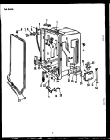 TUB DETAILS Diagram and Parts List for DUS104-19 DUS10419 Caloric Dishwasher