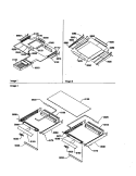 SHELVING ASSEMBLIES Diagram and Parts List for THI18TW P1302401W W Amana Refrigerator
