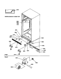 LADDERS, LOWER CABINET AND ROLLERS Diagram and Parts List for THI18TW P1302401W W Amana Refrigerator