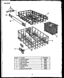 RACK DETAILS Diagram and Parts List for DUS104-19 DUS10419 Caloric Dishwasher