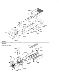 Ice Bucket Auger/ice Maker Diagram and Parts List for SZD23VW-P1315309WW  Amana Refrigerator