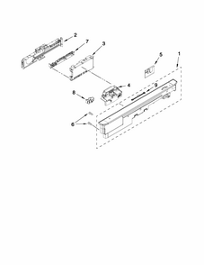 Control Panel And Latch Parts Diagram and Parts List for MDB8959SAS1  Maytag Dishwasher