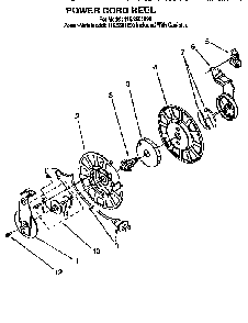 Power Cord Reel Diagram and Parts List for 1162501290  Kenmore Canister Vacuum