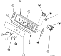 GRAPHIC PANEL, CONTROL HOOD AND CONTROLS Diagram and Parts List for AWM290L2 PAWM290L2 Amana Washer