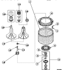 AGITATOR / DRIVE BELL / SEAL KIT / TUB & HUB Diagram and Parts List for AWM290L2 PAWM290L2 Amana Washer
