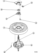 TRANSMISSION ASSY AND BALANCING RING Diagram and Parts List for AWM290L2 PAWM290L2 Amana Washer