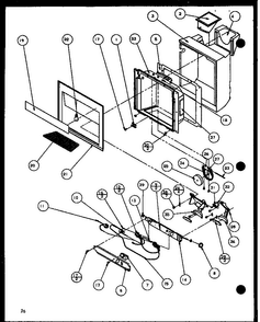 Ice And Water Cavity Diagram and Parts List for SBD20H-P7836031W  Amana Refrigerator