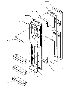Freezer Door Diagram and Parts List for SZD25S5W-P1190415WW  Amana Refrigerator