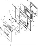 OVEN DOOR Diagram and Parts List for ARG7800E P1143319N E Amana Range