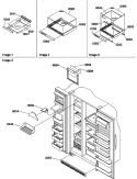 SHELF, CRISPER ASSEMBLIES AND TOE GRILLE Diagram and Parts List for SCD22TBW P1303511W W Amana Refrigerator