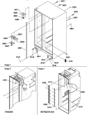 CABINET BACK Diagram and Parts List for SCD22TBW P1303511W W Amana Refrigerator