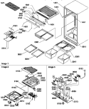 INTERIOR CABINET AND DRAIN BLOCK ASSY Diagram and Parts List for TG18V1L P1194606W L Amana Refrigerator