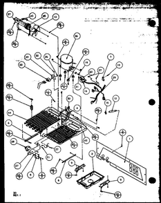Machine Compartment - Tecumseh Compressor Diagram and Parts List for SXD19MW-P1121402WW  Amana Refrigerator