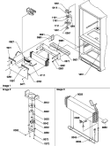 EVAP & FZ CONTROL ASSY Diagram and Parts List for BM20TBL P1305801W L Amana Refrigerator