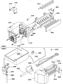 ICE MAKER ASSY & PARTS Diagram and Parts List for BM20TBL P1305801W L Amana Refrigerator