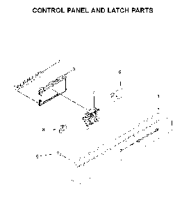 Control panel and latch parts Diagram and Parts List for MDB7979SHZ1  Maytag Dishwasher