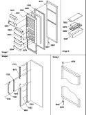 REF DOOR AND ACCESSORIES Diagram and Parts List for SCD25TBW P1190428W W Amana Refrigerator