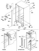 CABINET PARTS Diagram and Parts List for SCD25TBW P1190428W W Amana Refrigerator