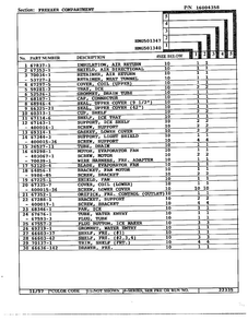 Freezer Compartment Page 2 Diagram and Parts List for 501340  Admiral Refrigerator