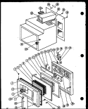 EXTERIOR PARTS Diagram and Parts List for R-1J P7152001M Amana Microwave