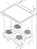 MAIN TOP Diagram and Parts List for ARHSC8750E P1130651N E Amana Range