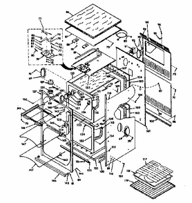 Body Section Diagram and Parts List for 8504277540  Kenmore Range