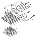 LOWER OVEN COMPONENTS Diagram and Parts List for AOR27DE P1132341N E Amana Microwave