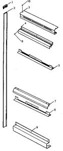 CABINET TRIM Diagram and Parts List for ACO27DE1 P1132343N E Amana Range