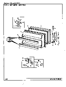 Freezer Door Diagram and Parts List for NNT199KAC CC68A Norge Refrigerator