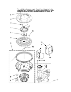 Pump And Motor Parts Diagram and Parts List for CDB1500AWB3  Magic Chef Dishwasher