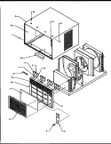 ROOM AIR CONDITIONER CABINET Diagram and Parts List for 18C3HEW P1178003R Amana Air Conditioner