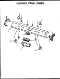 CONTROL PANEL PARTS Diagram and Parts List for ARS636WW P1130624N Amana Range