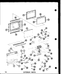 EXTERIOR PARTS Diagram and Parts List for RR-4D P7110005M Amana Microwave