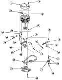 MOTOR, MTG BRKT, BELT, PUMP & IDLER ASSY Diagram and Parts List for LWS17AW PLWS17AW Speed Queen Washer