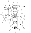 OUTER TUB / COVER / PRESS HOSE & CTRWGT Diagram and Parts List for LWS17AW PLWS17AW Speed Queen Washer